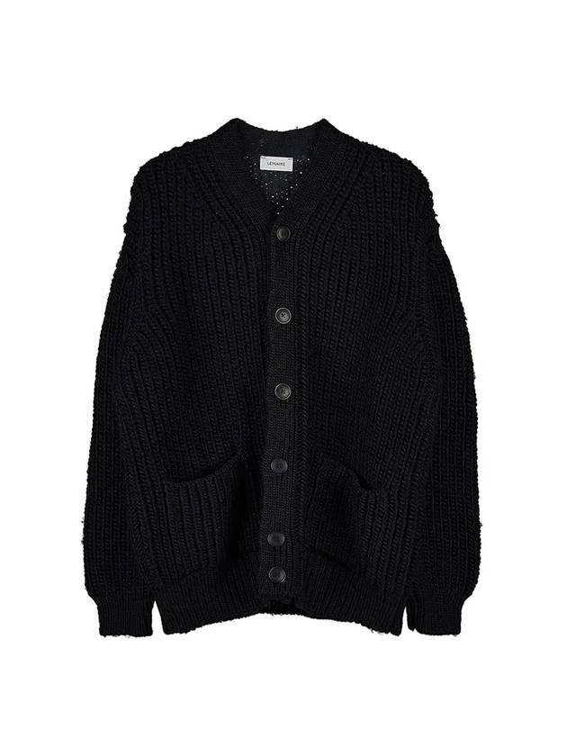 Chunky Cardigan Black - LEMAIRE - BALAAN 1