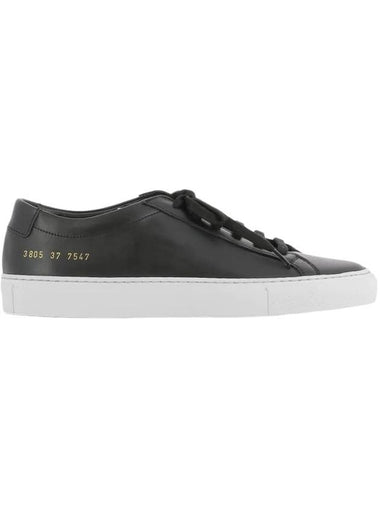 Achilles White Sole Low Top Sneakers Black - COMMON PROJECTS - BALAAN 1