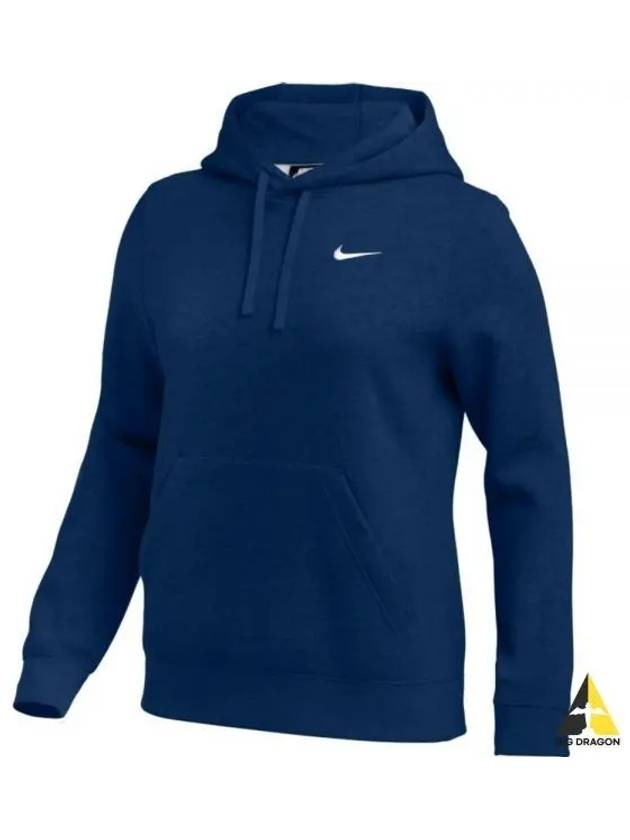 Logo Team Club Pullover Hoodie Navy - NIKE - BALAAN 2