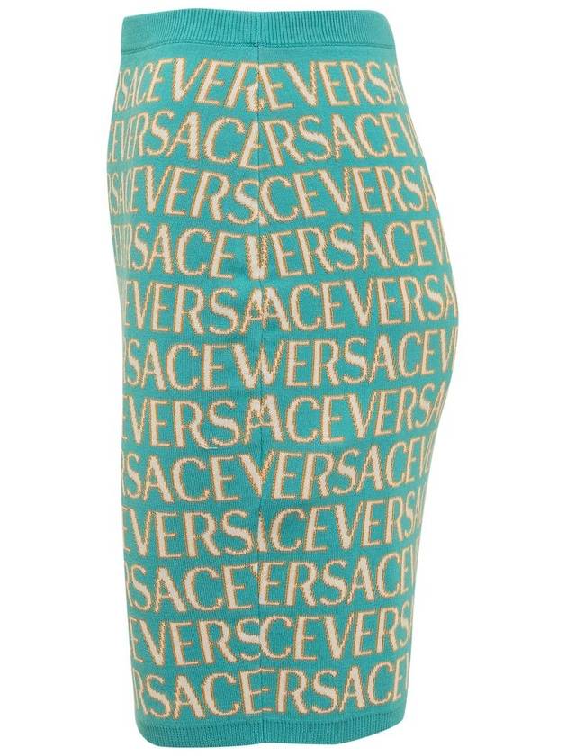 Short Skirt 1011220 1A07960 5V540 TURQUOISE AZZURRO - VERSACE - BALAAN 4