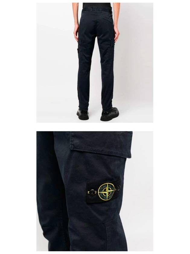 Men's Wappen Patch Cargo Straight Pants Navy - STONE ISLAND - BALAAN 6