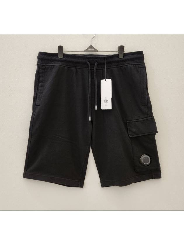 Light Fleece Utility Shorts Black - CP COMPANY - BALAAN 2