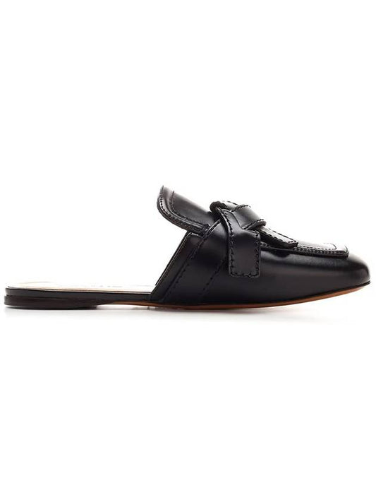 Gate Flat Calf Leather Mule Black - LOEWE - BALAAN 1