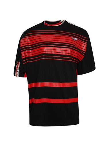 Fila Stripe Short Sleeve T-Shirt Red Black - Y/PROJECT - BALAAN 1