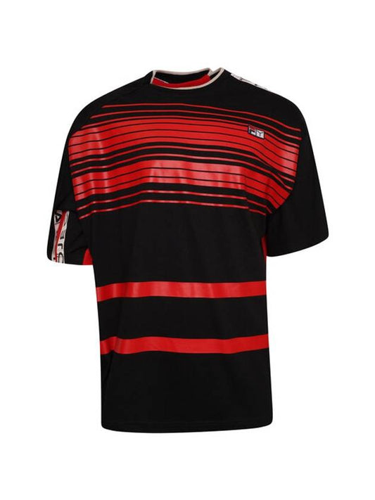 Fila Stripe Short Sleeve T-Shirt Red Black - Y/PROJECT - BALAAN 1