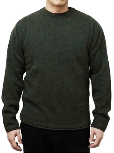 Crew Neck Knit Top Green - TEN C - BALAAN 1