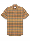 Small Scale Check Stretch Short Sleeve Shirt Archive Beige - BURBERRY - BALAAN 2