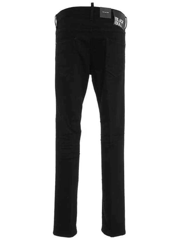 Cotton Back Logo Patch Jeans Black - DSQUARED2 - BALAAN 3