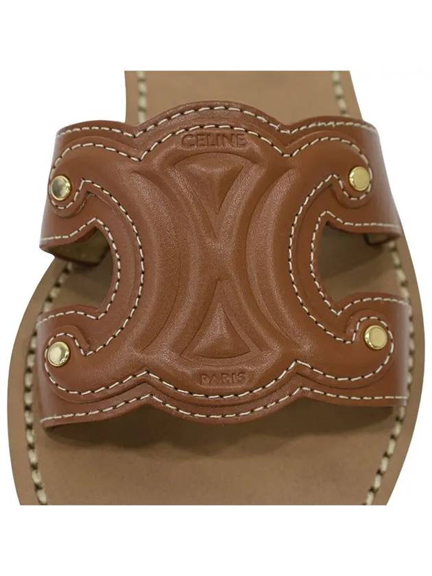 Triomphe Calfskin Mule Tan - CELINE - BALAAN 7