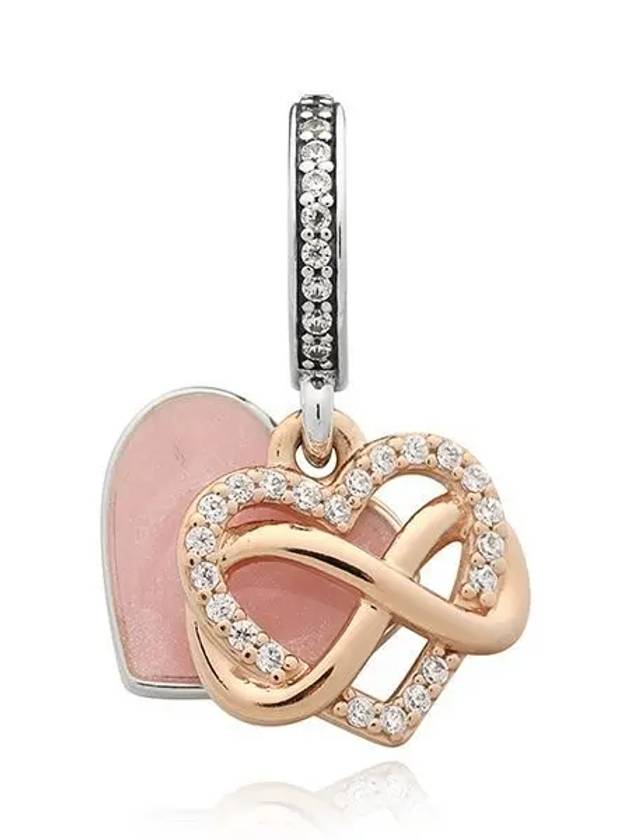 Sparkling Infinity Heart Bracelet Charm Rose Gold - PANDORA - BALAAN 2