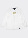 WAVE logo Long sleeve T shirts semi over fit White - AOX - BALAAN 4