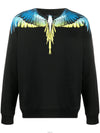 Lime Wing Crew Neck Sweatshirt Black - MARCELO BURLON - BALAAN 3