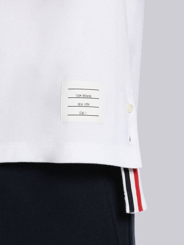 RWB Pocket Interlock Cotton Short Sleeve Polo Shirt White - THOM BROWNE - BALAAN 6