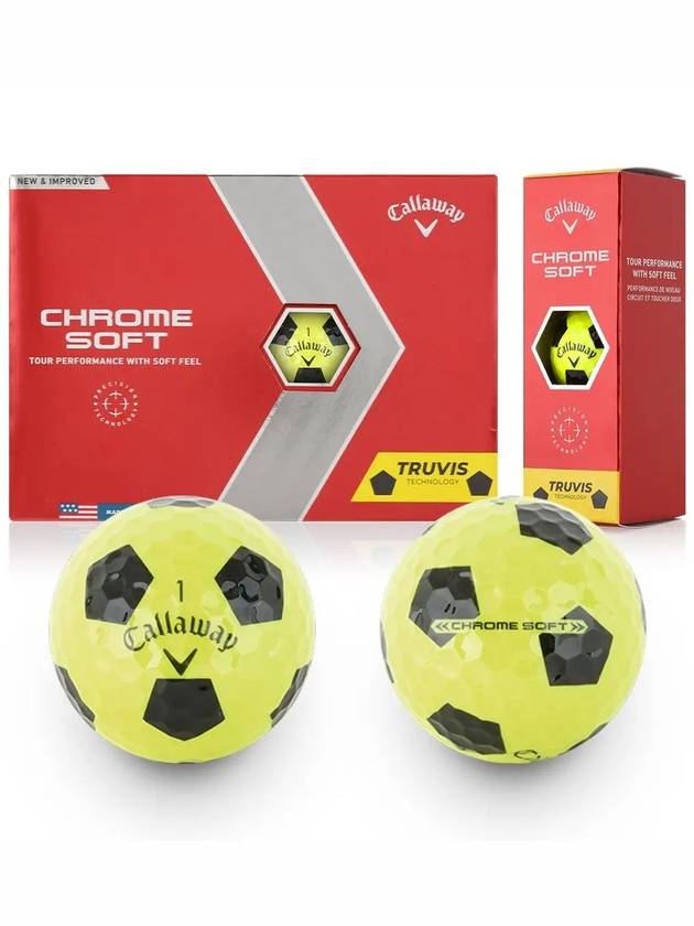 CHROME SOFT TRUVIS 3 Piece Golf Ball Callaway - CALLAWAY GOLF - BALAAN 4