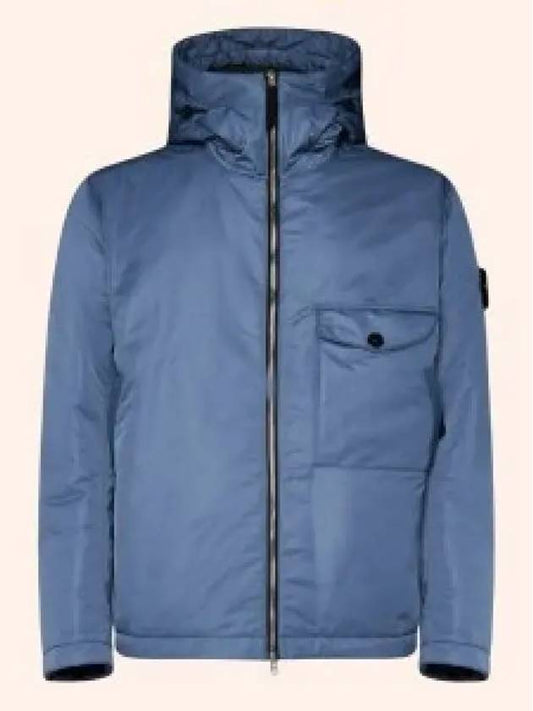 Men's Nylon Hooded Jacket Blue - STONE ISLAND - BALAAN 2