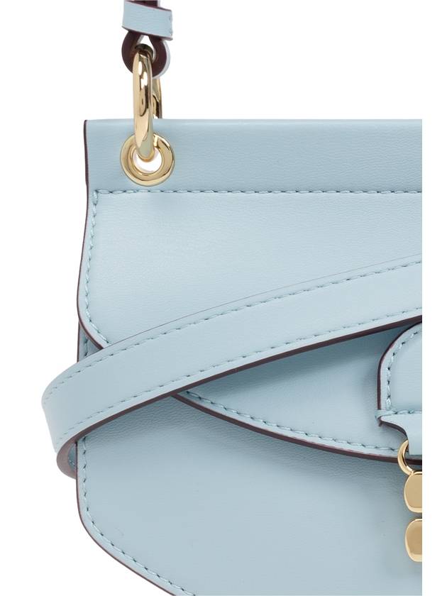 Ganni Handbag With Logo, Women's, Light Blue - GANNI - BALAAN 6