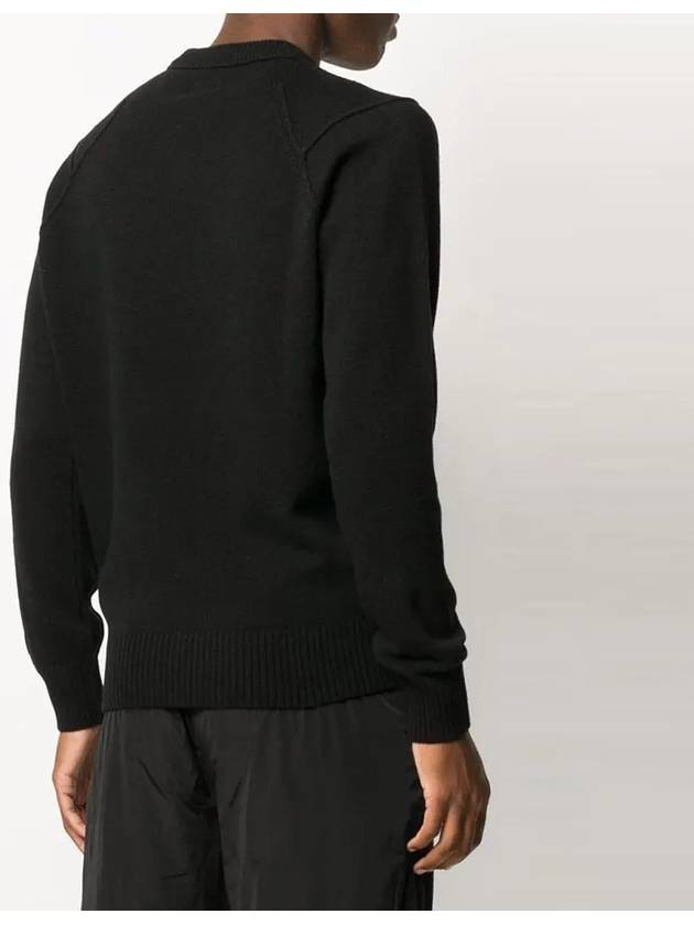 Lens Wappen Wool Knit Top Black - CP COMPANY - BALAAN 5