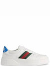 Web Detail Blue Tab Low Top Sneakers White - GUCCI - BALAAN 2