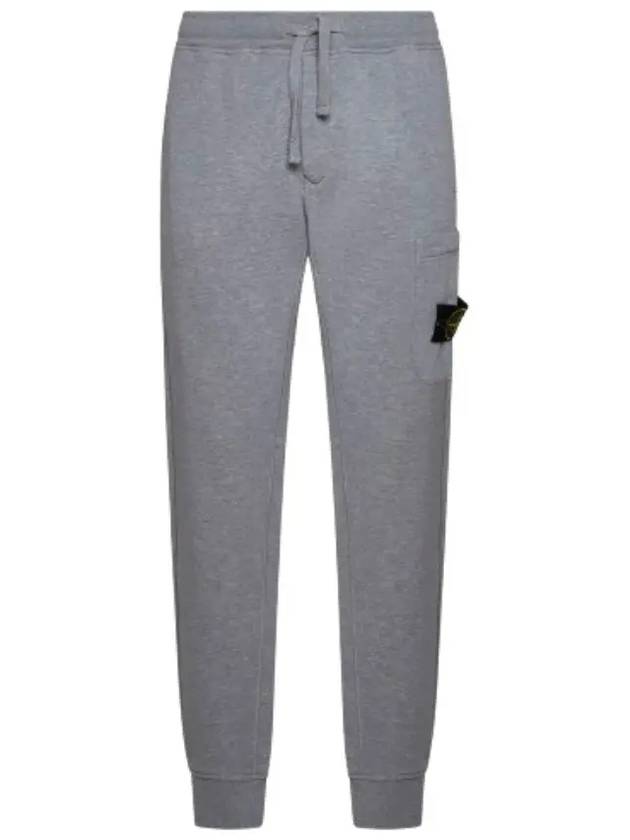 Compass Patch Cotton Jersey Track Pants Grey - STONE ISLAND - BALAAN 2