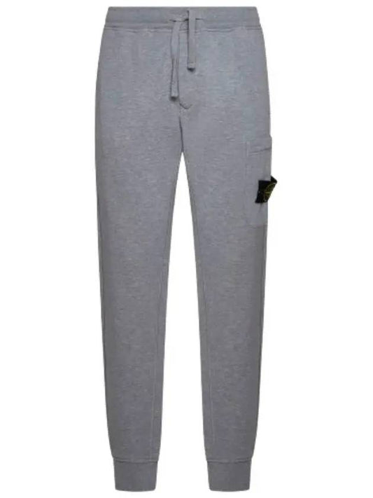 Compass Patch Cotton Jersey Track Pants Grey - STONE ISLAND - BALAAN 2