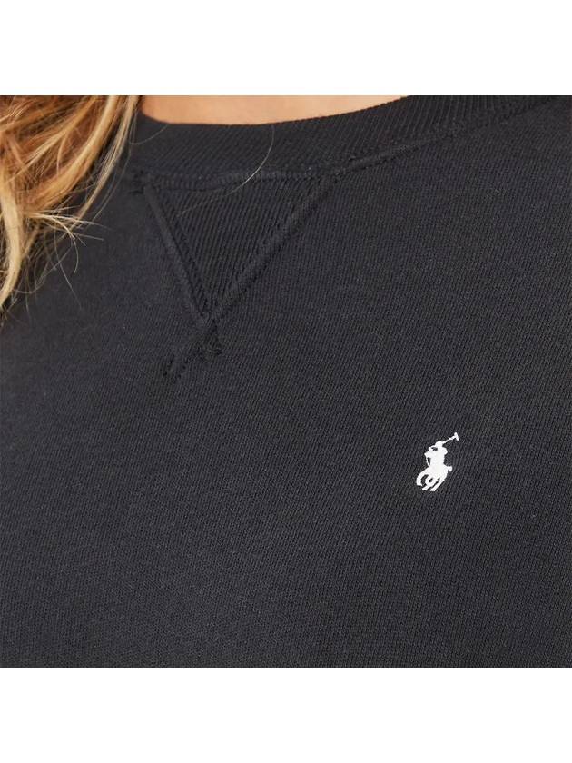 Embroidered Logo Pony Fleece Sweatshirt Black - POLO RALPH LAUREN - BALAAN 5