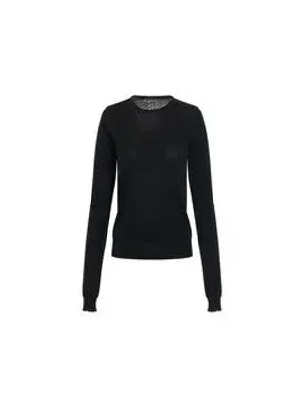 Biker Level Round Neck Knit Top Black - RICK OWENS - BALAAN 6