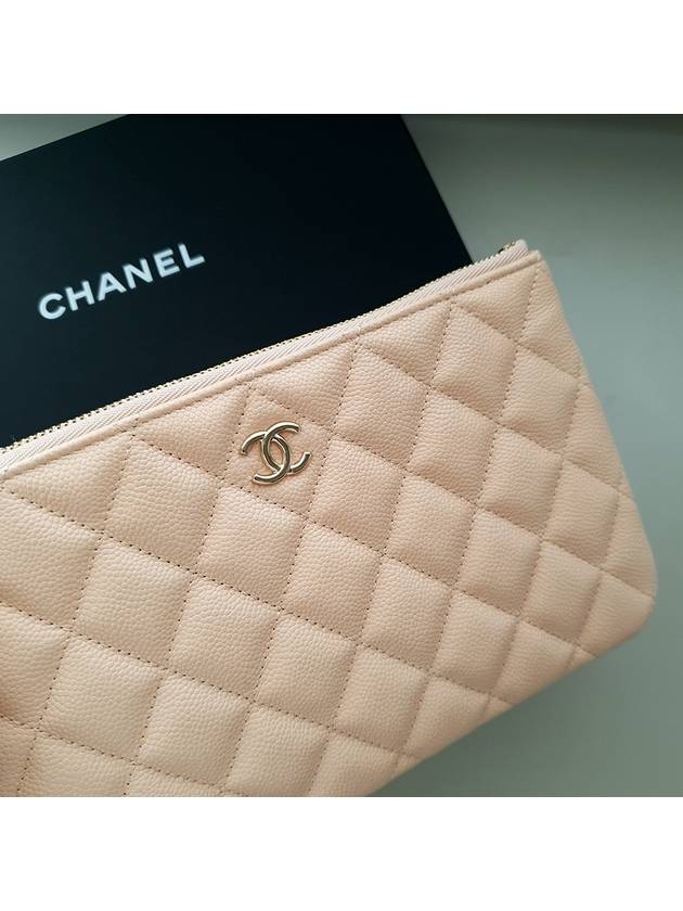 Classic pouch small pink beige gold AP1071 - CHANEL - BALAAN 2