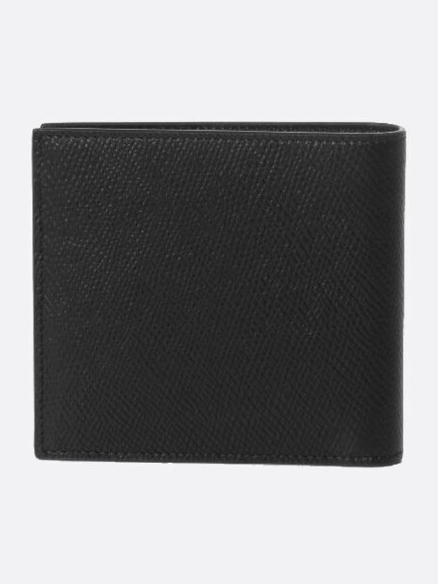 Celine Logo Leather Half Wallet Black - CELINE - BALAAN 3