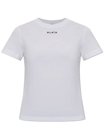 Alaïa T-shirt With Logo, Women's, White - ALAIA - BALAAN 1