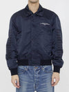 Technical Twill Bomber Jacket Navy - DIOR - BALAAN 1