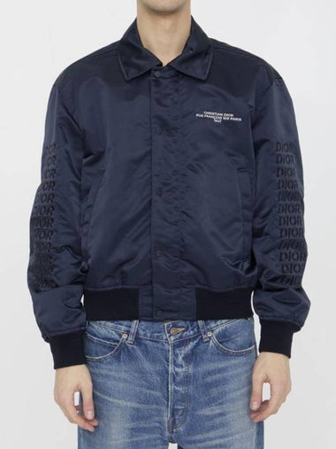 Technical Twill Bomber Jacket Navy - DIOR - BALAAN 1