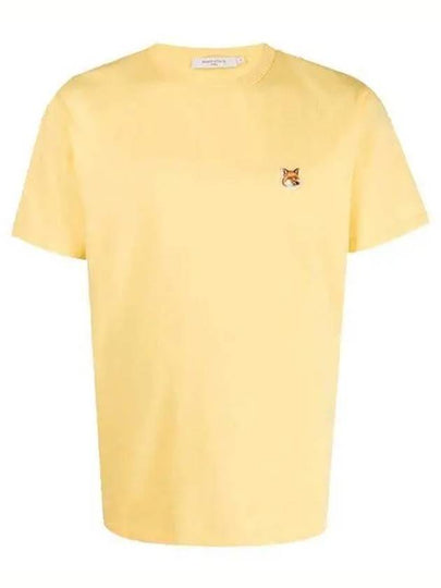 Fox Head Patch Classic Short Sleeve T-Shirt Yellow - MAISON KITSUNE - BALAAN 2