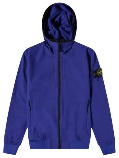 Wappen Patch Soft Shell Hooded Jacket Blue - STONE ISLAND - BALAAN 2