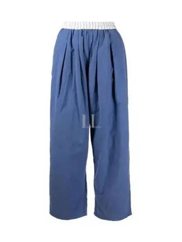 Loose Fit Cotton Crop Pants Blue - MAISON MARGIELA - BALAAN 2