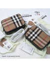 Checked Leather Camera Cross Bag Brown - BURBERRY - BALAAN 3