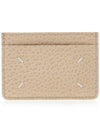 Grain Leather Stitch Card Wallet Beige - MAISON MARGIELA - BALAAN 2