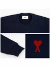 Small Heart Logo Sweatshirt Navy - AMI - BALAAN 6