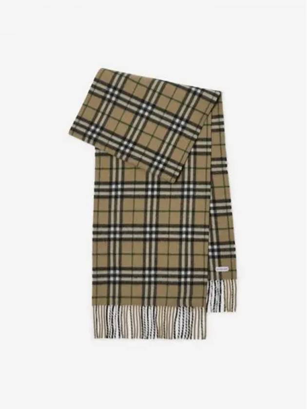 Check Cashmere Scarf Linden - BURBERRY - BALAAN 2