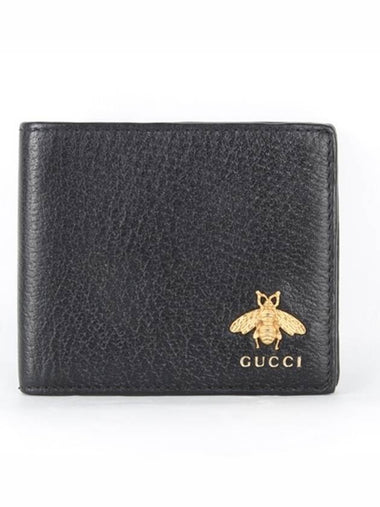 Animalie Bee Half Wallet Black - GUCCI - BALAAN 1