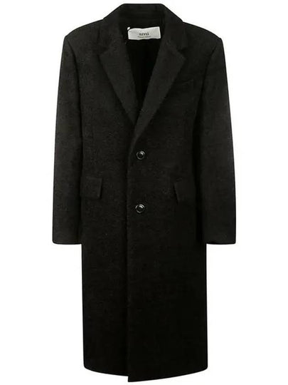 Men's Wool Single Coat Black - AMI - BALAAN 2