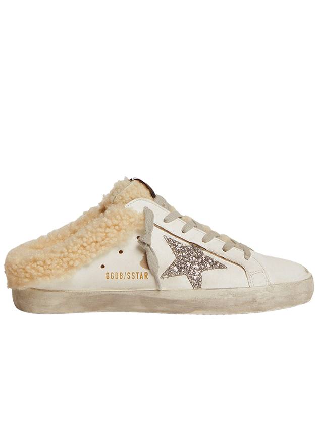 Superstar Sabot Glitter Shearing Lining Leather Low Top Sneakers Silver White - GOLDEN GOOSE - BALAAN 2