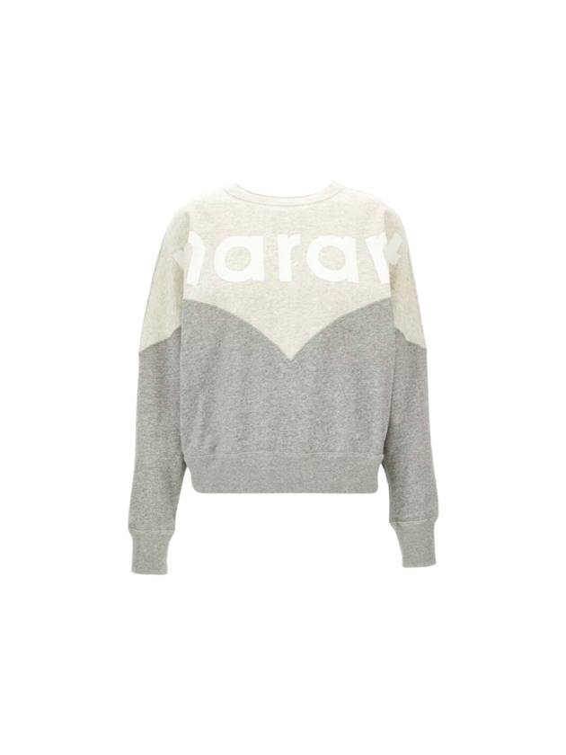 Houston Two-Tone Logo Cotton Sweatshirt Ecru Grey - ISABEL MARANT - BALAAN 2