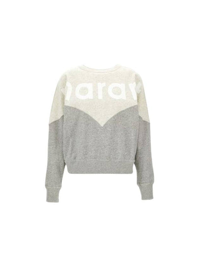 Houston Two-Tone Logo Cotton Sweatshirt Ecru Grey - ISABEL MARANT - BALAAN 2