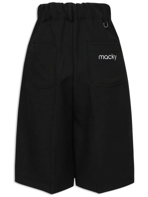 Basic Bermuda Pants Skirt Shorts Black MCSS24PT2BK - MACKY - BALAAN 3