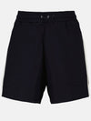 Logo Patch Cotton Jersey Shorts Navy - MONCLER - BALAAN 2