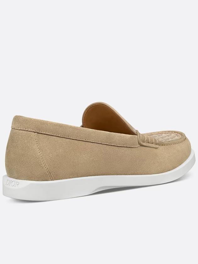 Granville Oblique Jacquard Suede Loafer Beige - DIOR - BALAAN 6