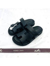 Chypre Calfskin Sandals Black - HERMES - BALAAN 8