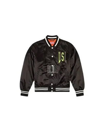 Men's Satin Lies Patches Track Jacket Black - DIESEL - BALAAN 2