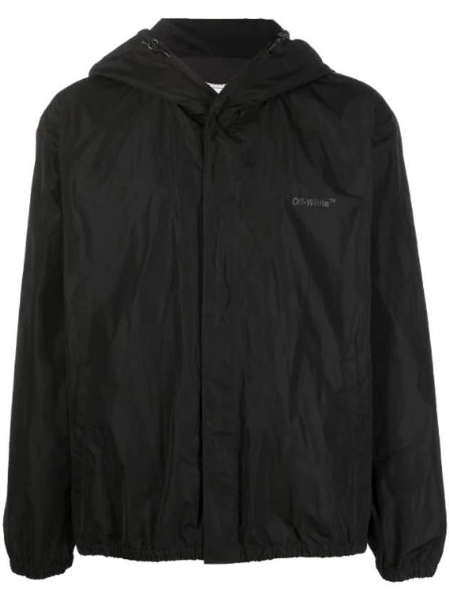 Men's Diagonal Tab Windbreaker Black - OFF WHITE - BALAAN 1