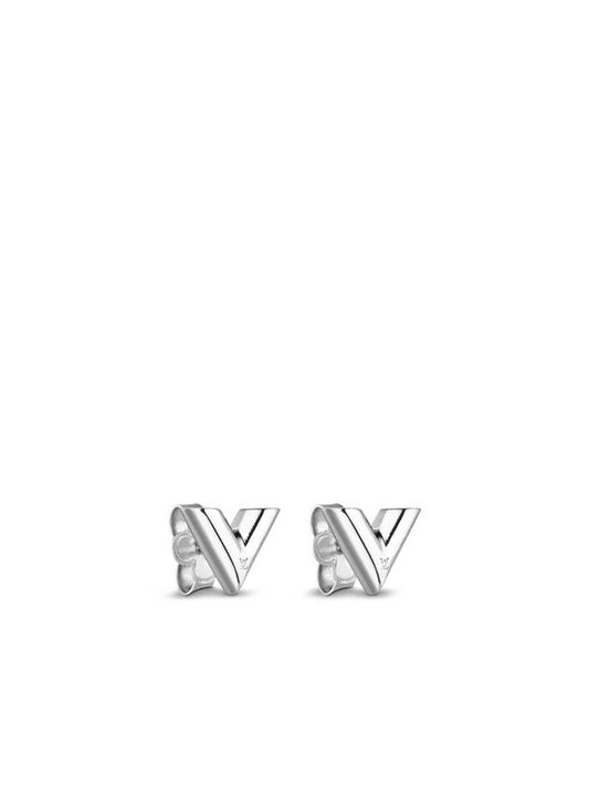 Essential V Stud Earrings Silver - LOUIS VUITTON - BALAAN 1